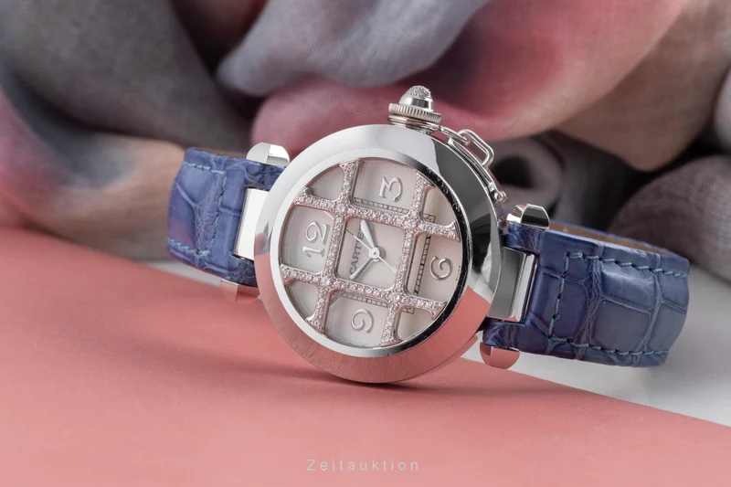 Cartier Pasha 18 ct white gold automatic women's watch WJ101456 LP: 35200EUR [2503811]