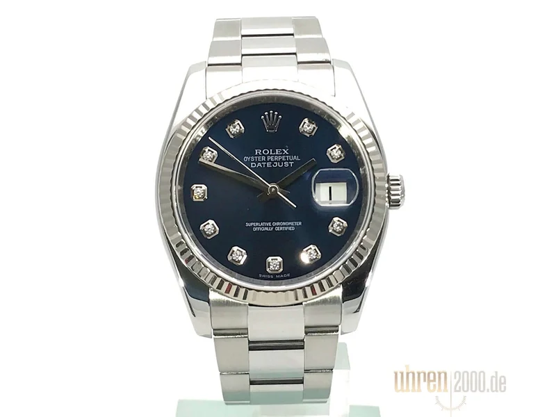 Rolex Datejust 36 116234 Blau Diamant aus 2010