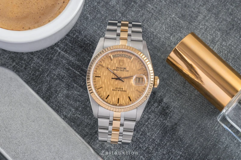 Tudor Date-Day steel / gold automatic men's watch 76213 [2503113]