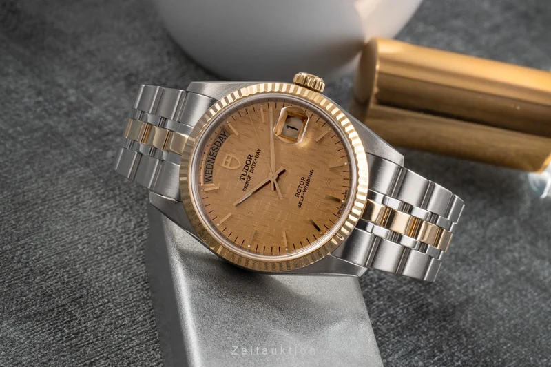Tudor Date-Day steel / gold automatic men's watch 76213 [2503113]