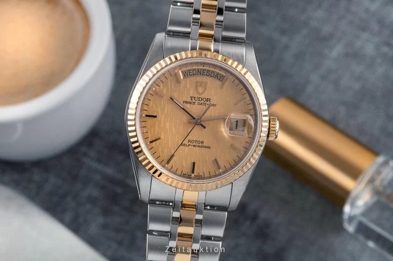 Tudor Date-Day steel / gold automatic men's watch 76213 [2503113]