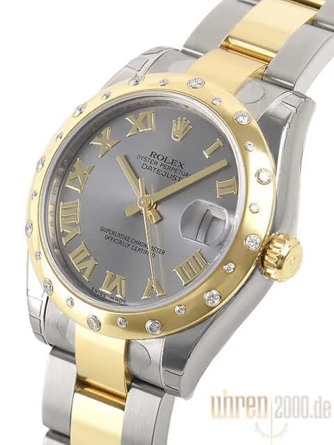 Rolex Datejust 31 Diamant Lünette 178343 Rhodium Römisch