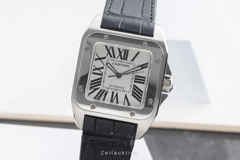 Cartier Santos 100 steel automatic men's watch W20073X8 [2503558]