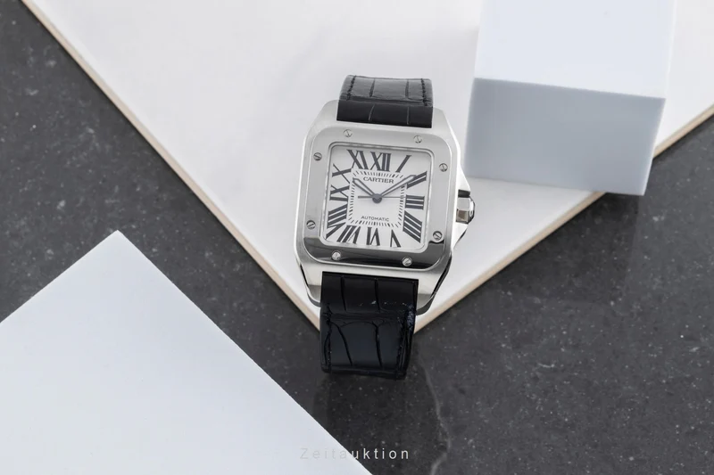 Cartier Santos 100 steel automatic men's watch W20073X8 [2503558]