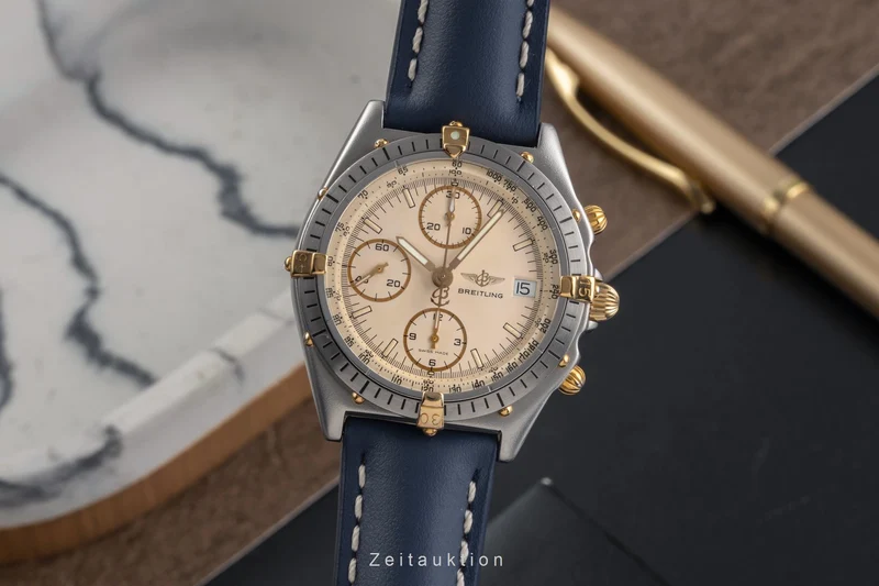 Breitling Chronomat chronograph gilt / steel automatic men's watch 81950 [2503138]