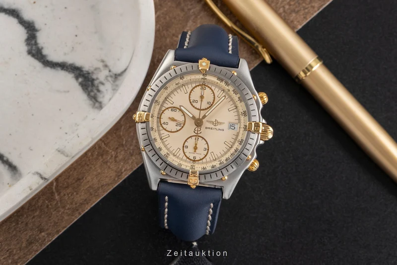 Breitling Chronomat chronograph gilt / steel automatic men's watch 81950 [2503138]