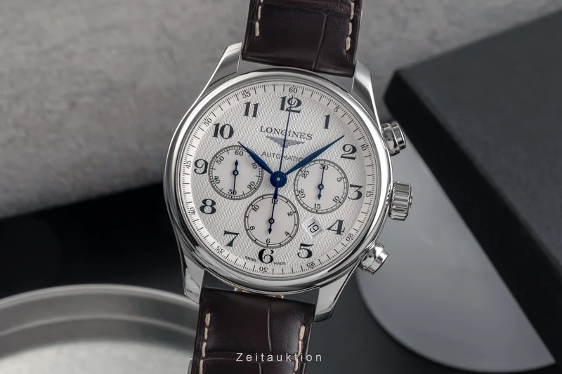 Longines Master Collection chronograph steel automatic men's watch L2.859.4.78.3 LP: 3600EUR [2503795]