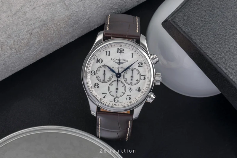 Longines Master Collection chronograph steel automatic men's watch L2.859.4.78.3 LP: 3600EUR [2503795]