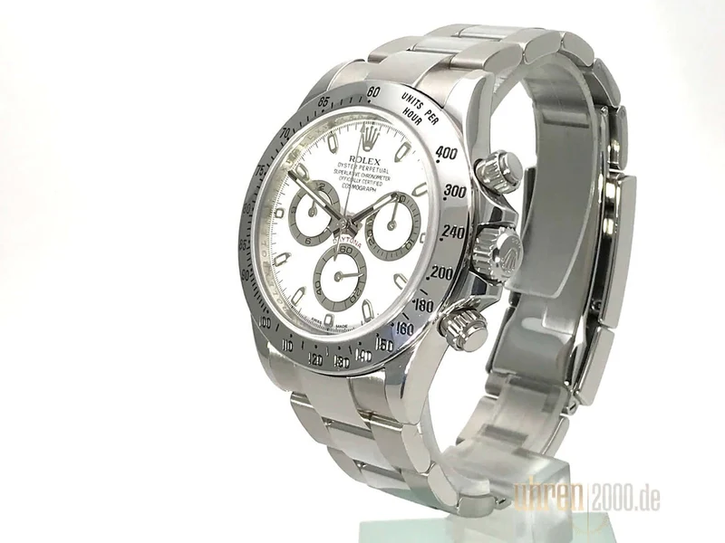 Rolex Daytona Edelstahl 116520 Weiß LC100 aus 2014