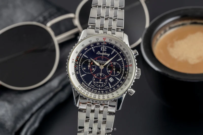 Breitling Montbrillant chronograph steel automatic men's watch A41330 A414B08NP [2503512]