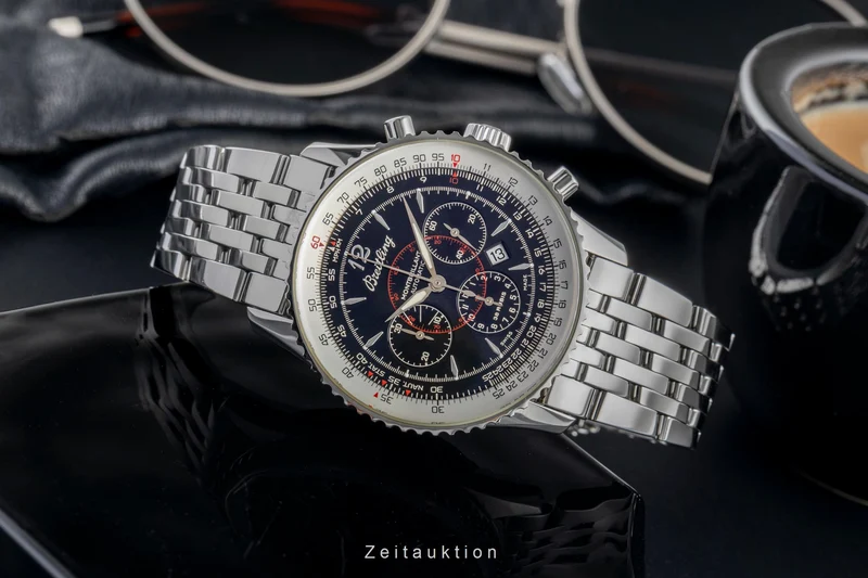 Breitling Montbrillant chronograph steel automatic men's watch A41330 A414B08NP [2503512]