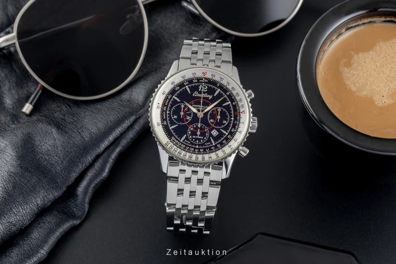 Breitling Montbrillant chronograph steel automatic men's watch A41330 A414B08NP [2503512]