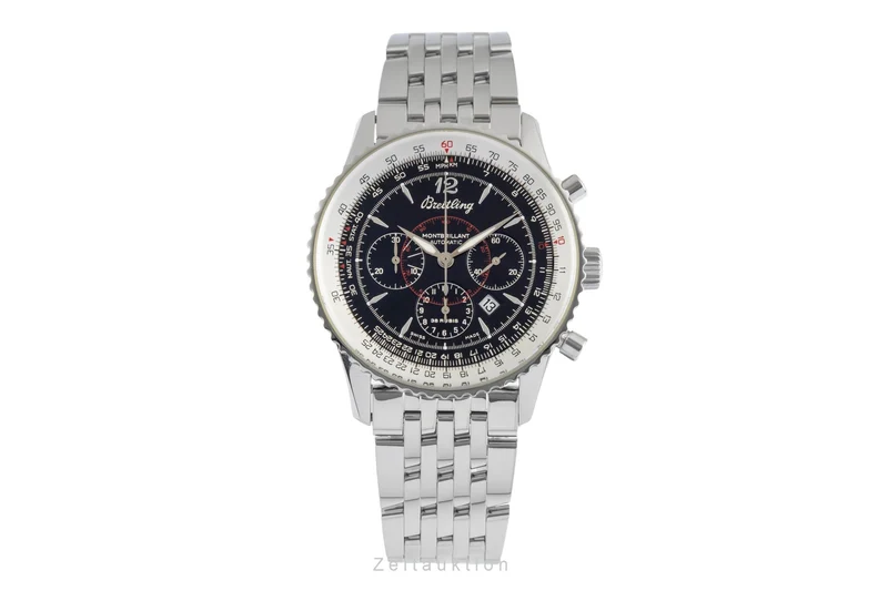Breitling Montbrillant chronograph steel automatic men's watch A41330 A414B08NP [2503512]