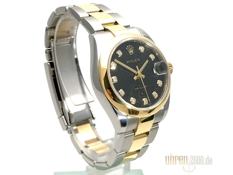 Rolex Datejust 31 Edelstahl Gelbgold 178243 Schwarz Diamant