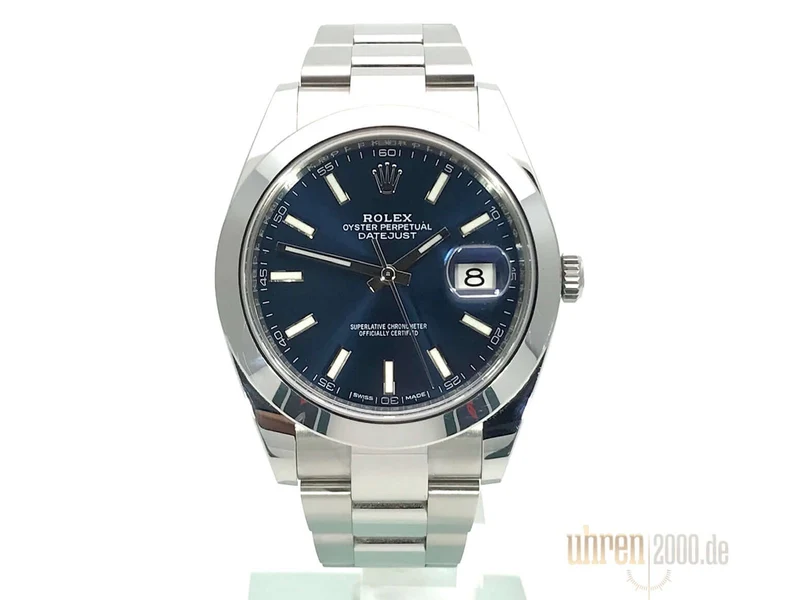 Rolex Datejust 41 Edelstahl 126300 Blau Index aus 2017