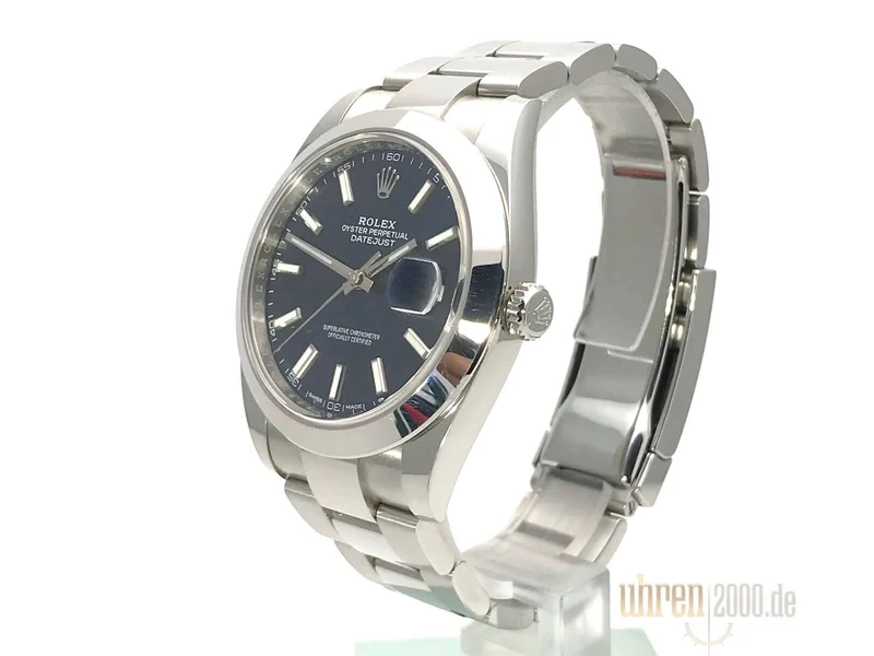 Rolex Datejust 41 Edelstahl 126300 Blau Index aus 2017