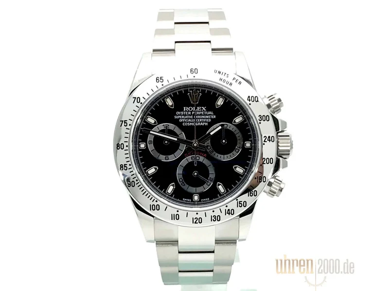 Rolex Daytona Edelstahl 116520 Schwarz ungetragen aus 2015 LC100