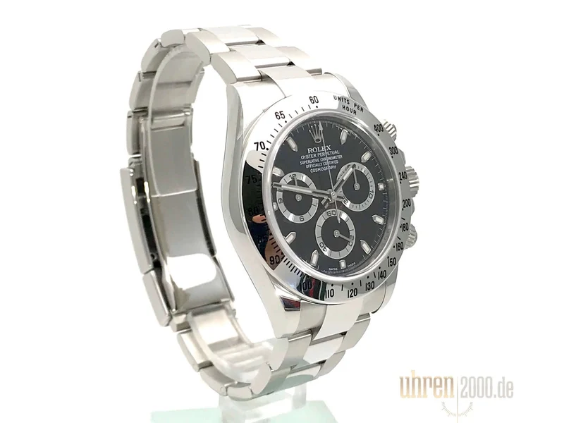 Rolex Daytona Edelstahl 116520 Schwarz ungetragen aus 2015 LC100