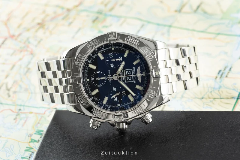 Breitling Blackbird chronograph steel automatic men's watch A44359 LP: 5550EUR [2110615]