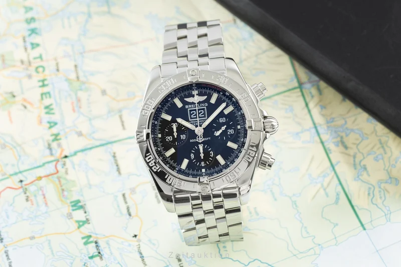 Breitling Blackbird chronograph steel automatic men's watch A44359 LP: 5550EUR [2110615]