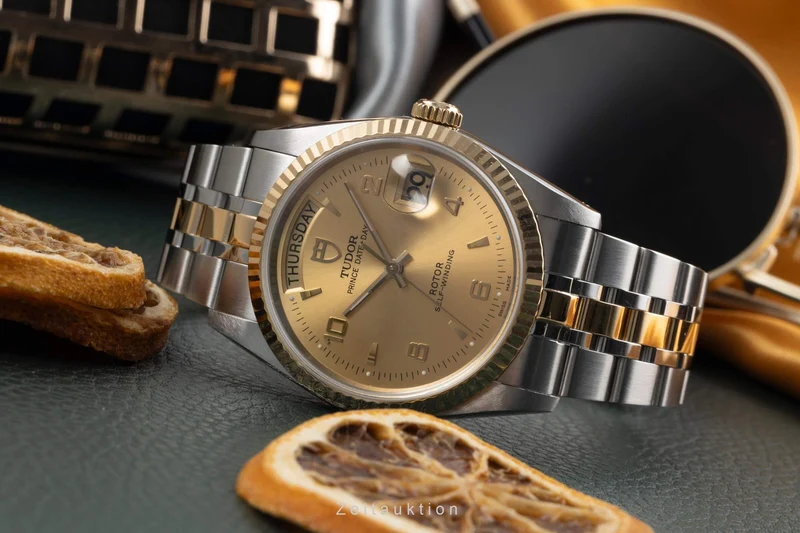 Tudor Date-Day steel / gold automatic men's watch 76213 [2404679]