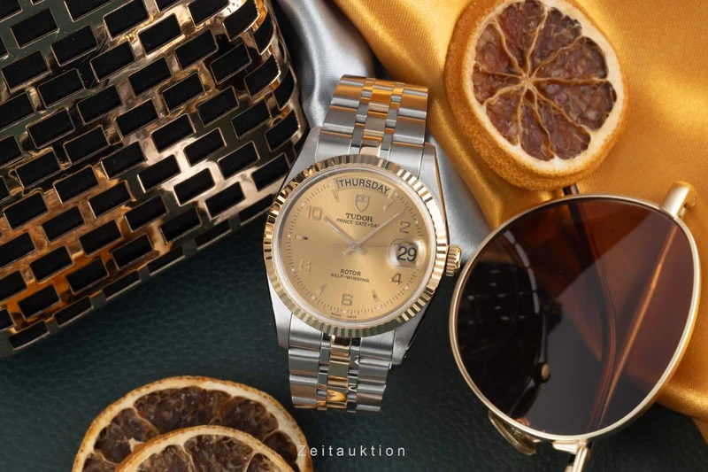 Tudor Date-Day steel / gold automatic men's watch 76213 [2404679]