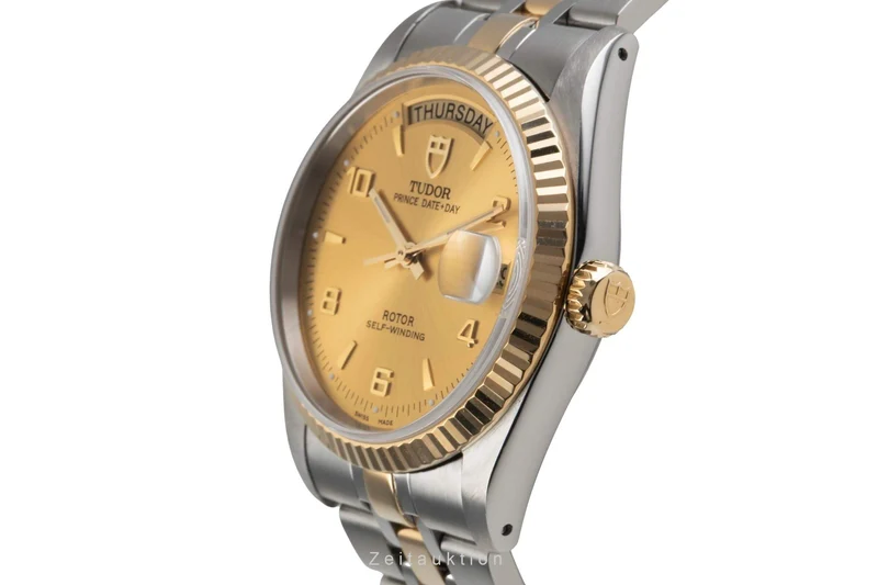 Tudor Date-Day steel / gold automatic men's watch 76213 [2404679]