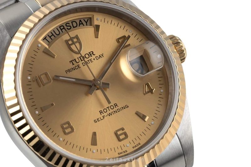 Tudor Date-Day steel / gold automatic men's watch 76213 [2404679]