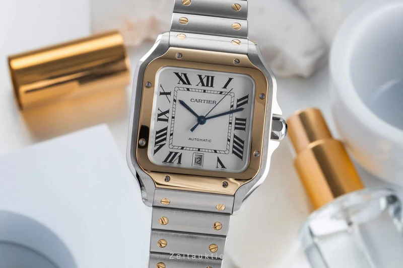Cartier Santos steel / gold automatic men's watch W2SA0006 [2404535]