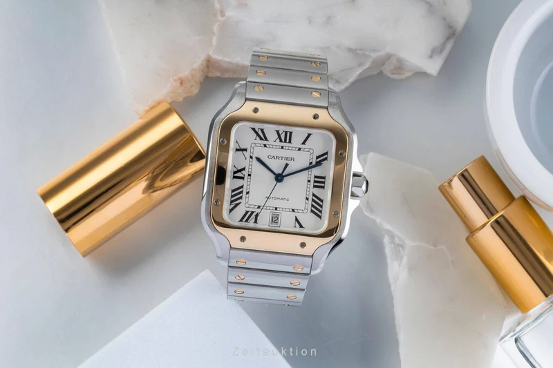 Cartier Santos steel / gold automatic men's watch W2SA0006 [2404535]
