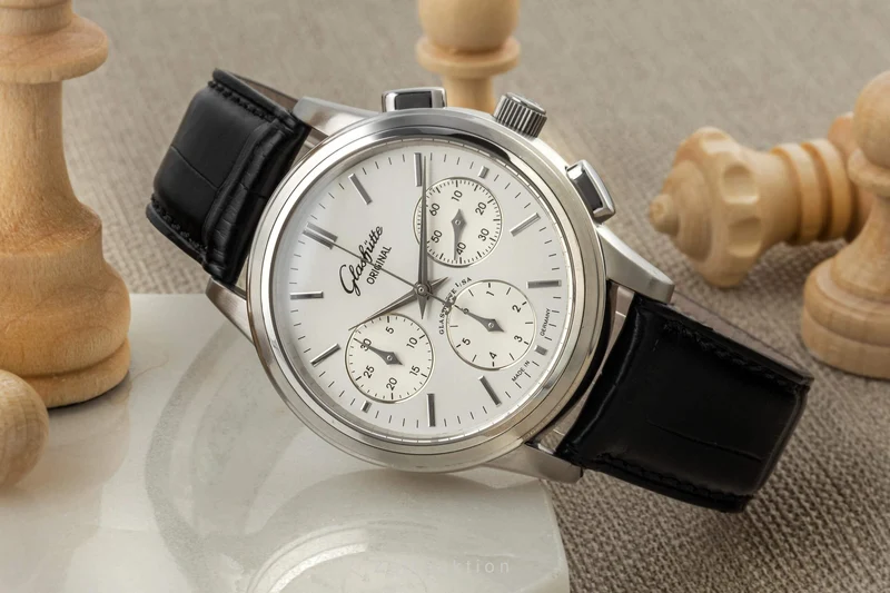 Glashütte Senator chronograph steel automatic men's watch 39-31-11-13-04 [2402557]