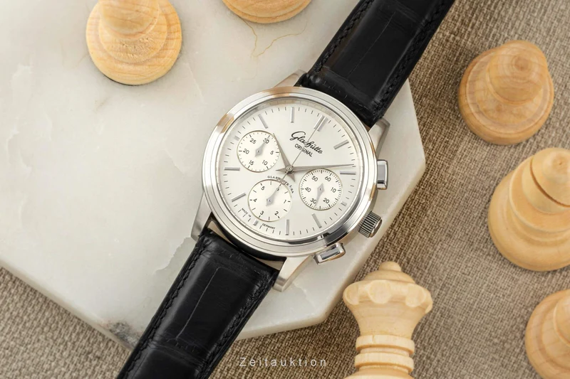 Glashütte Senator chronograph steel automatic men's watch 39-31-11-13-04 [2402557]