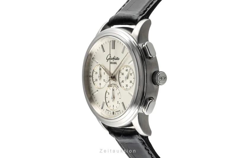 Glashütte Senator chronograph steel automatic men's watch 39-31-11-13-04 [2402557]