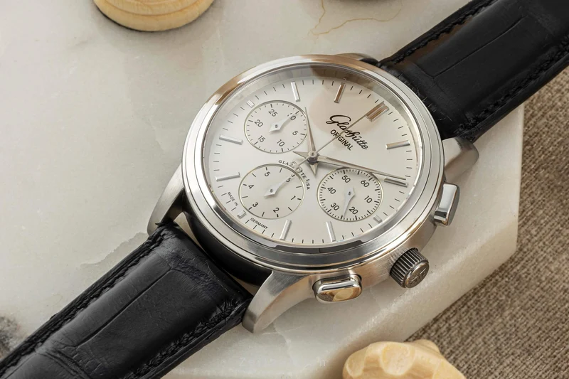 Glashütte Senator chronograph steel automatic men's watch 39-31-11-13-04 [2402557]