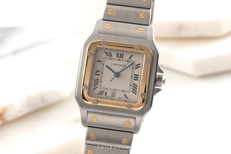 Cartier Santos steel / gold quartz men's watch W20011C4 [2502143]
