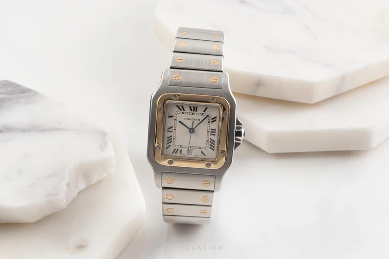 Cartier Santos steel / gold quartz men's watch W20011C4 [2502143]