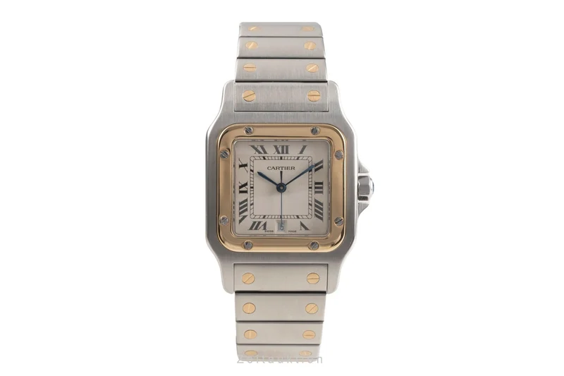 Cartier Santos steel / gold quartz men's watch W20011C4 [2502143]