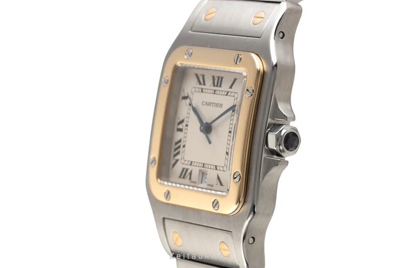 Cartier Santos steel / gold quartz men's watch W20011C4 [2502143]