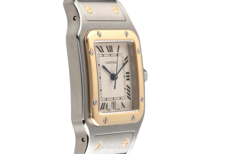 Cartier Santos steel / gold quartz men's watch W20011C4 [2502143]