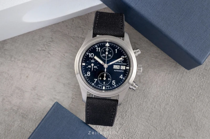 IWC Fliegerchronograph chronograph steel automatic men's watch IW370602 LP: 8300EUR [2502833]