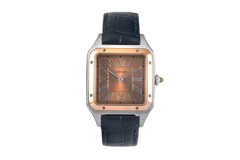 Cartier Santos Dumont steel / gold manual winding men's watch W2SA0027 LP: 10400EUR Limited [2503167]