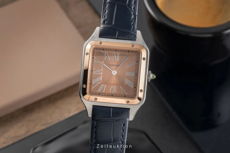 Cartier Santos Dumont steel / gold manual winding men's watch W2SA0027 LP: 10400EUR Limited [2503167]