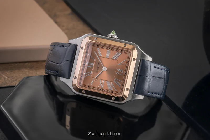 Cartier Santos Dumont steel / gold manual winding men's watch W2SA0027 LP: 10400EUR Limited [2503167]