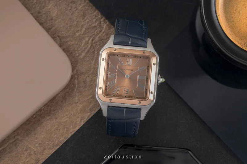 Cartier Santos Dumont steel / gold manual winding men's watch W2SA0027 LP: 10400EUR Limited [2503167]