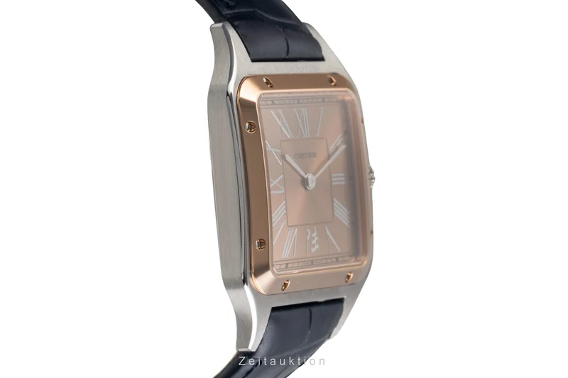 Cartier Santos Dumont steel / gold manual winding men's watch W2SA0027 LP: 10400EUR Limited [2503167]