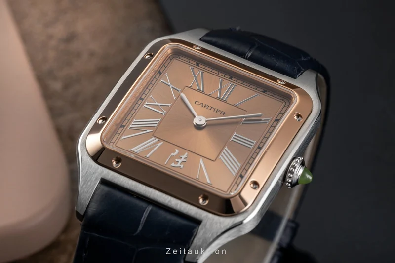 Cartier Santos Dumont steel / gold manual winding men's watch W2SA0027 LP: 10400EUR Limited [2503167]