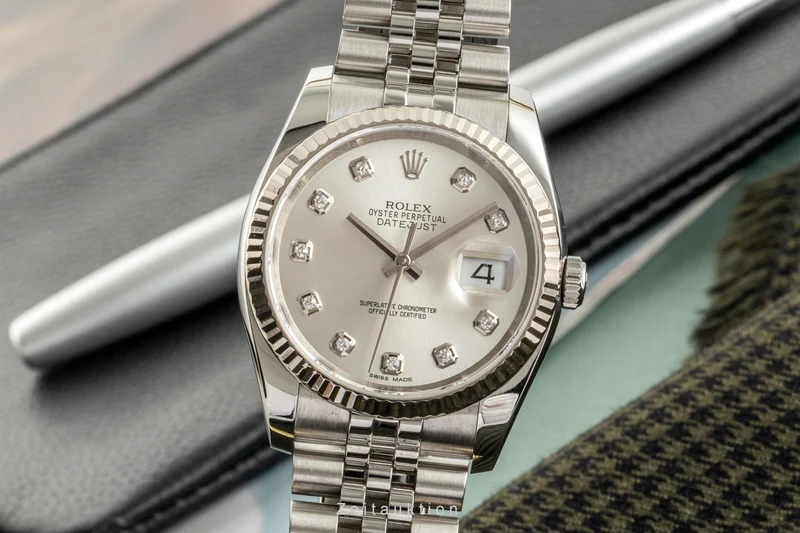 Rolex Datejust steel / white gold automatic men's watch 116234 LP: 10700EUR [2305720]
