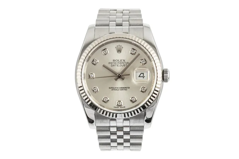 Rolex Datejust steel / white gold automatic men's watch 116234 LP: 10700EUR [2305720]