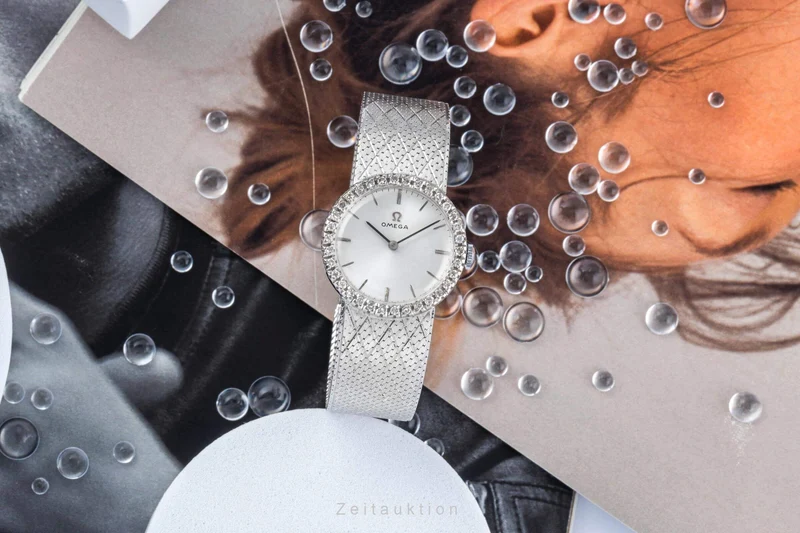 Omega 18 ct white gold manual winding women's watch Vintage [2404393]