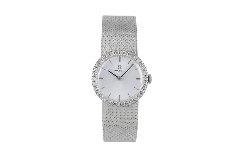 Omega 18 ct white gold manual winding women's watch Vintage [2404393]